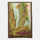 Ein gesunder Erntedank; Indischer Mais und Hystack Geschirrtuch (Vertikal)