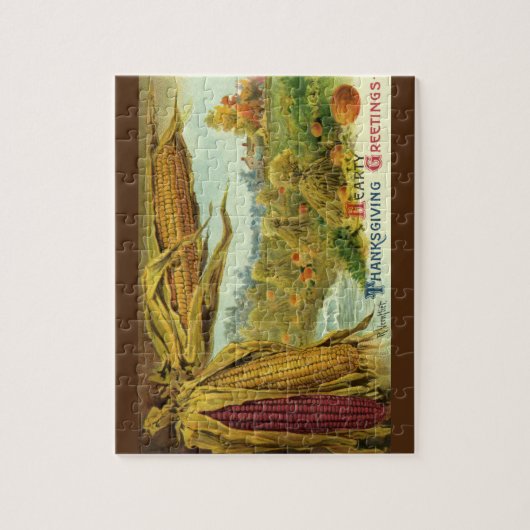 Ein gesunder Erntedank; Indischer Mais und Hystack Puzzle (Vertikal)