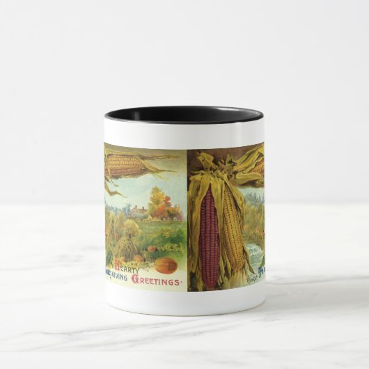 Ein gesunder Erntedank; Indischer Mais und Hystack Tasse (Zentrum)