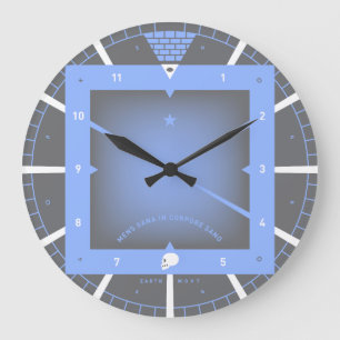 Ein gesunder Geist in einem gesunden Körper Große Wanduhr
