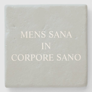 Ein gesunder Geist in einem gesunden Körper in Gra Steinuntersetzer
