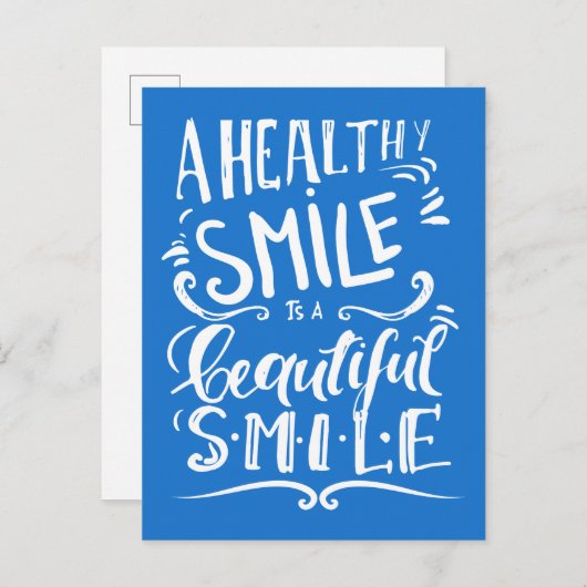 Ein gesundes Lächeln ist ein schönes Lächeln Postkarte (Vorne/Hinten)