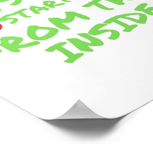 Ein gesundes Outside beginnt von innen Poster (Ecke)