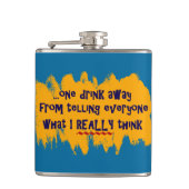 Ein Getränk weg… Flachmann (Vorderseite)