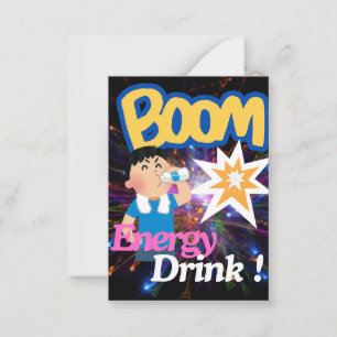 Ein Getränk zum weck: Energy Drink Mitteilungskarte