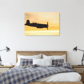 Ein gewachsener F4U-Korsair-Kampf Leinwanddruck (Insitu (Schlafzimmer))