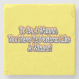 "Ein Gewinner zu sein" Niedliches Design. Jetzt ka Steinuntersetzer