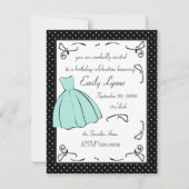 Ein gezeichnetes Kleid Einladung (Vorderseite)