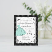 Ein gezeichnetes Kleid Einladung (Stehend Vorderseite)