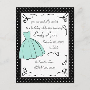 Ein gezeichnetes Kleid Einladung