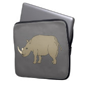Ein gezeichnetes Nashorn. Laptopschutzhülle (Vorderseite Links)