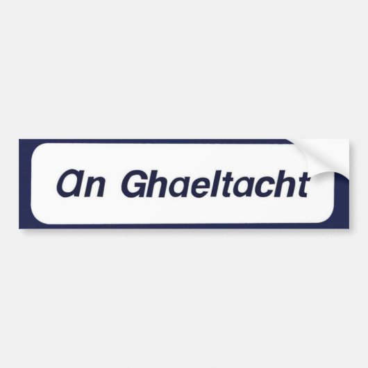 Ein Ghaeltacht Autoaufkleber (Vorne)