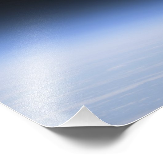 Ein giftiger Mond über der Erdatmosphäre Fotodruck (Ecke)