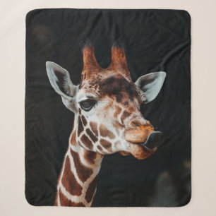 EIN GIRAFFE IN CALGARY ZOO, DER SEINE ZEIT AUSGEGA SHERPADECKE
