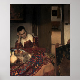 Ein Girl Asleep von Johannes Vermeer - Poster