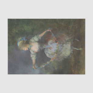 Ein Girl-Tanz mit einer Garage der Blume von Schal Seidenpapier