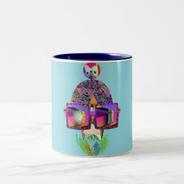 Ein Glanz in meinem Lens Novelty Blue Zweifarbige Tasse