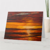Ein glänzender orangefarbener Sonnenuntergang, dur Karte (Vorderseite)