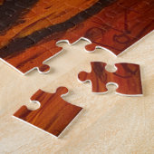 Ein glänzender orangefarbener Sonnenuntergang, dur Puzzle (Seite)