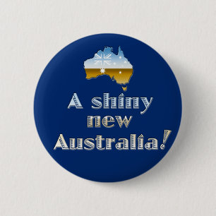 Ein glänzendes neues Australien Button