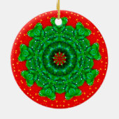 Ein glänzendes Weihnachtsfest - Fraktal Keramik Ornament (Hinten)