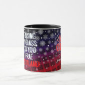 Ein Glas aus Schottland aufziehen - Frohe Weihnach Tasse (Zentrum)
