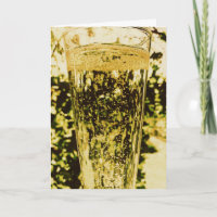 Ein Glas Champagner Happy Birthday Card