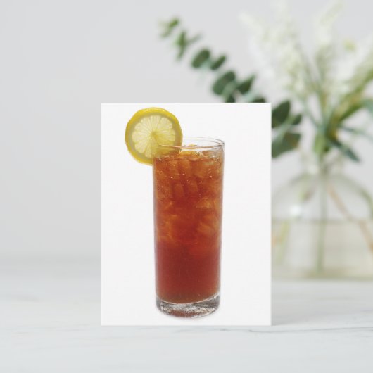 Ein Glas Eistee Postkarte (Stehend Vorderseite)