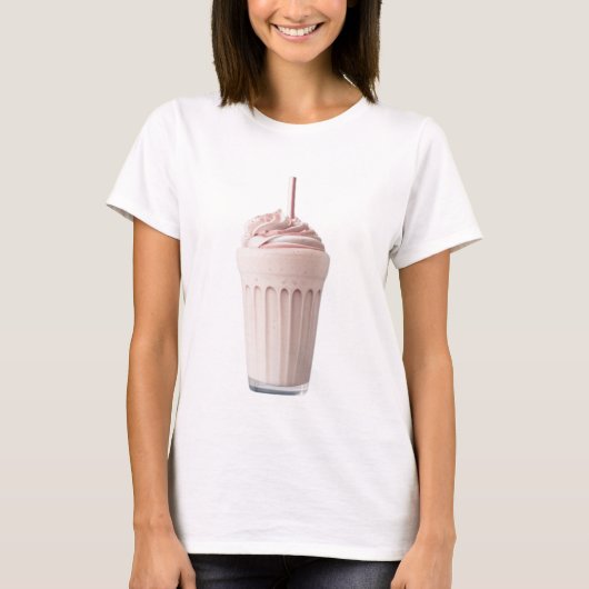Ein Glas Erdbeermilch T-Shirt (Vorderseite)