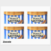 Ein Glas Erdnussbutter Rechteckiger Aufkleber (Blatt)