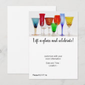 "Ein Glas erheben" Einladung (Vorne/Hinten)