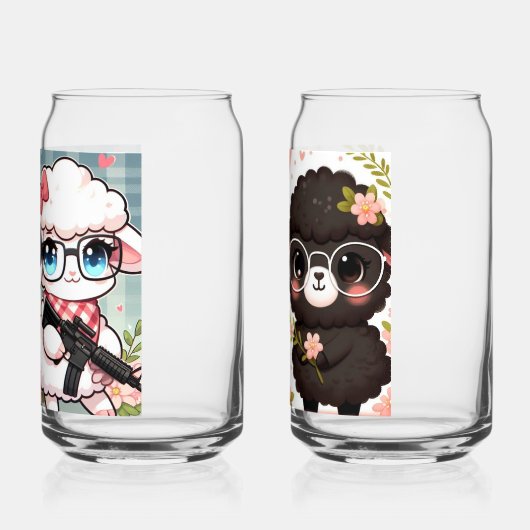 Ein Glas mit hübschem Design (Links)