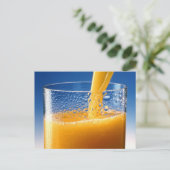 Ein Glas Orangensaft Postkarte (Stehend Vorderseite)