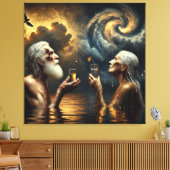 Ein Glas Regen, um diesen Himmel zu verstehen Leinwanddruck (Insitu (Wohnzimmer))