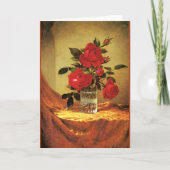 Ein Glas Rosen, feine Kunst, Karte (Vorderseite)