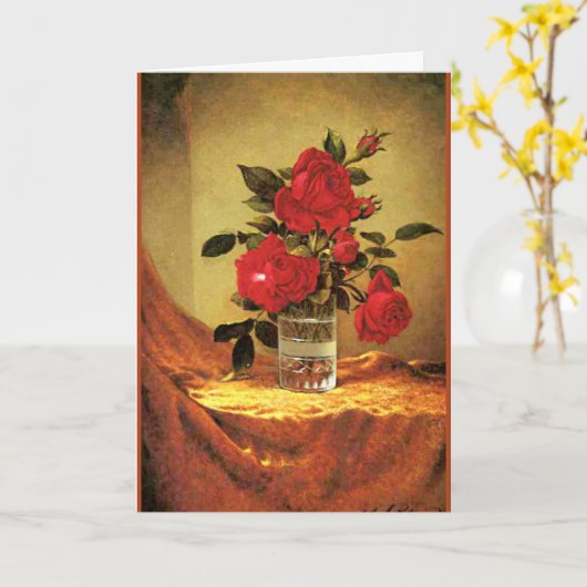 Ein Glas Rosen, feine Kunst, Karte (Gelbe Blume)