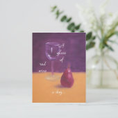 "Ein Glas Rotwein am Tag..." Postkarte (Stehend Vorderseite)
