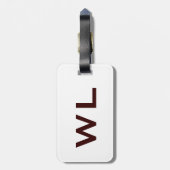 Ein Glas Rotwein Gepäckanhänger (Rückseite vertikal)