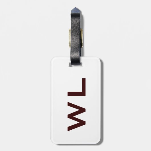 Ein Glas Rotwein Gepäckanhänger (Rückseite vertikal)