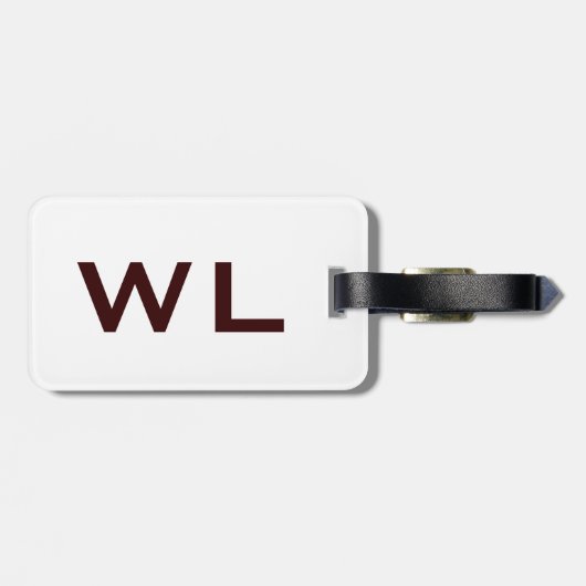 Ein Glas Rotwein Gepäckanhänger (Rückseite horizontal)