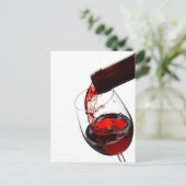 Ein Glas Rotwein Postkarte (Stehend Vorderseite)