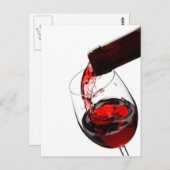Ein Glas Rotwein Postkarte (Vorne/Hinten)