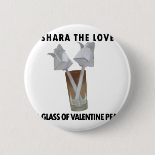 Ein Glas valentiner Ruhe. Button