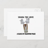 Ein Glas valentiner Ruhe. Feiertagspostkarte (Vorne/Hinten)