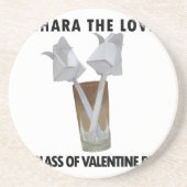 Ein Glas valentiner Ruhe. Getränkeuntersetzer (Vorne)