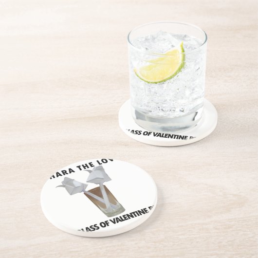 Ein Glas valentiner Ruhe. Getränkeuntersetzer (Seite)