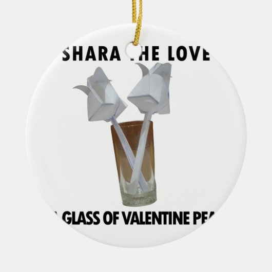 Ein Glas valentiner Ruhe. Keramik Ornament (Vorne)