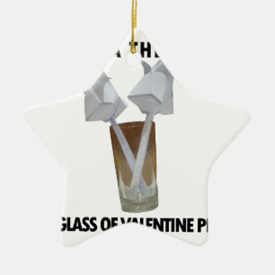 Ein Glas valentiner Ruhe. Keramikornament