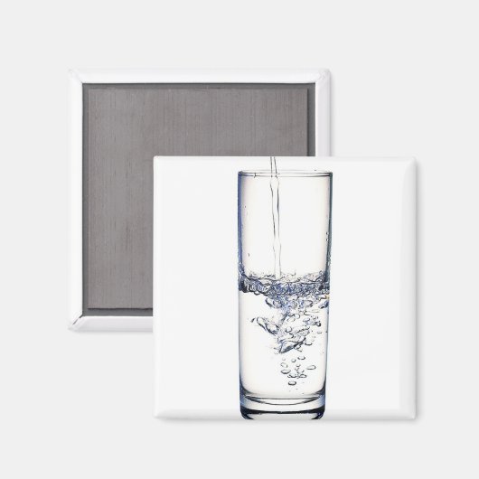 Ein Glas Wasser-Magnet Magnet (Vorderseite/Rückseite)