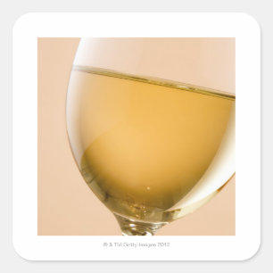 Ein Glas Wein Quadratischer Aufkleber